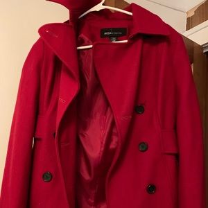 Red peacoat